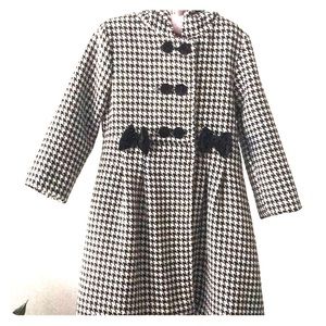 Super stylish Black and white wool girls jacket